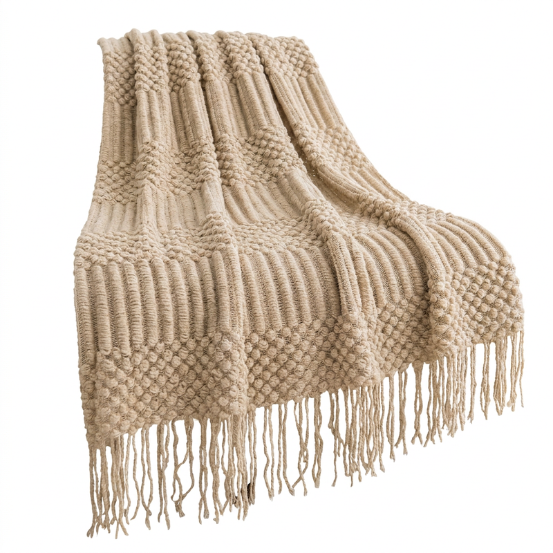 Brae throw blanket - white background