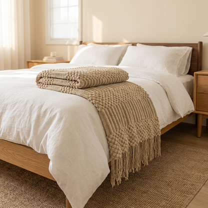 Brae throw blanket - lifestyle in use