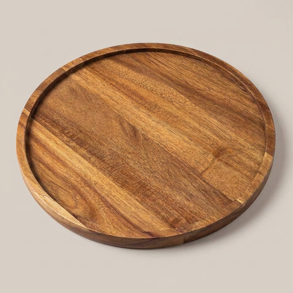 Orla wood tray - overhead view