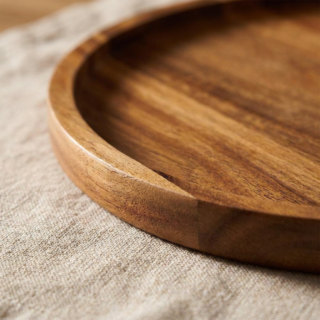 Orla wood tray - detail close-up