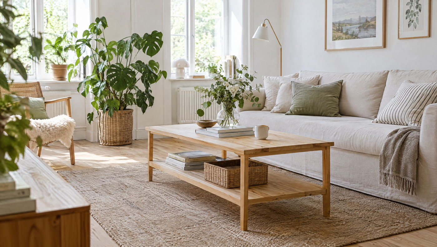 Light, natural Scandinavian living